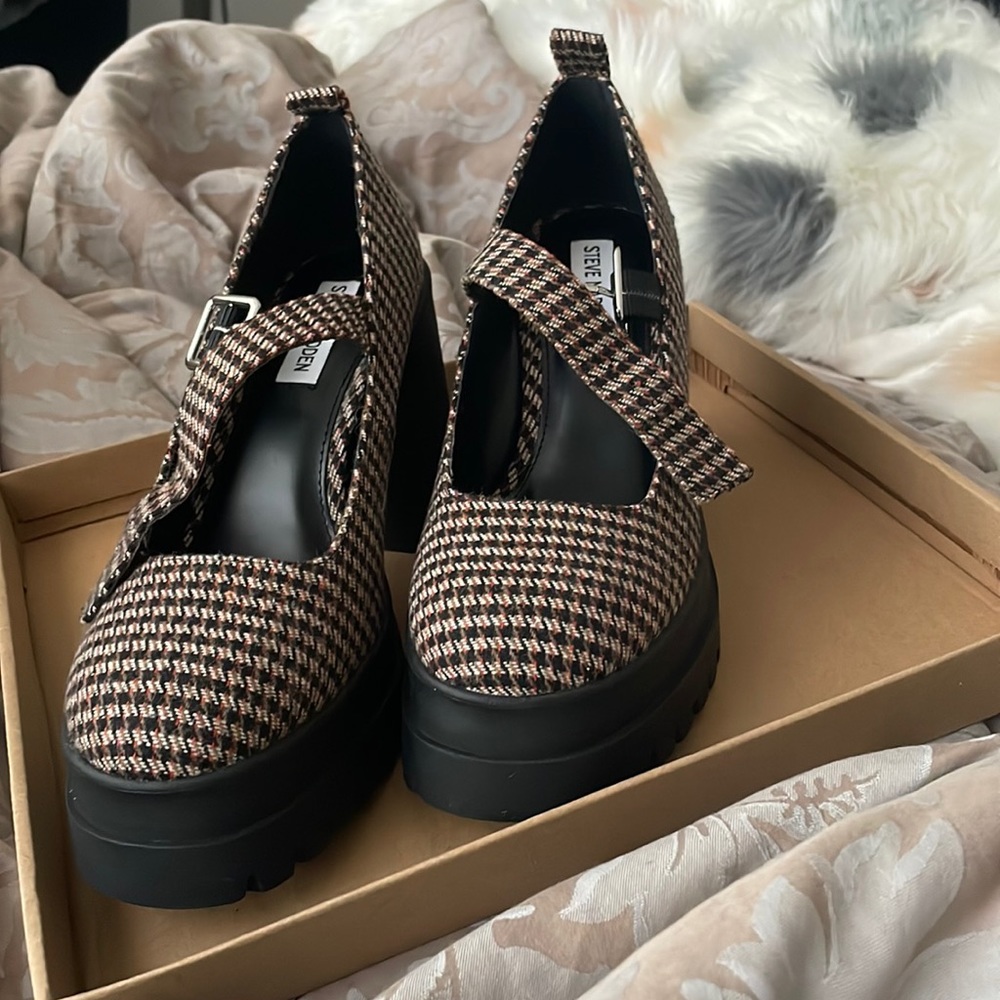 Steve Madden Orsen Brn Plaid
